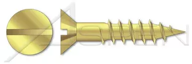 #0 X 1/4″ Wood Screws, Flat Slot Drive, Brass