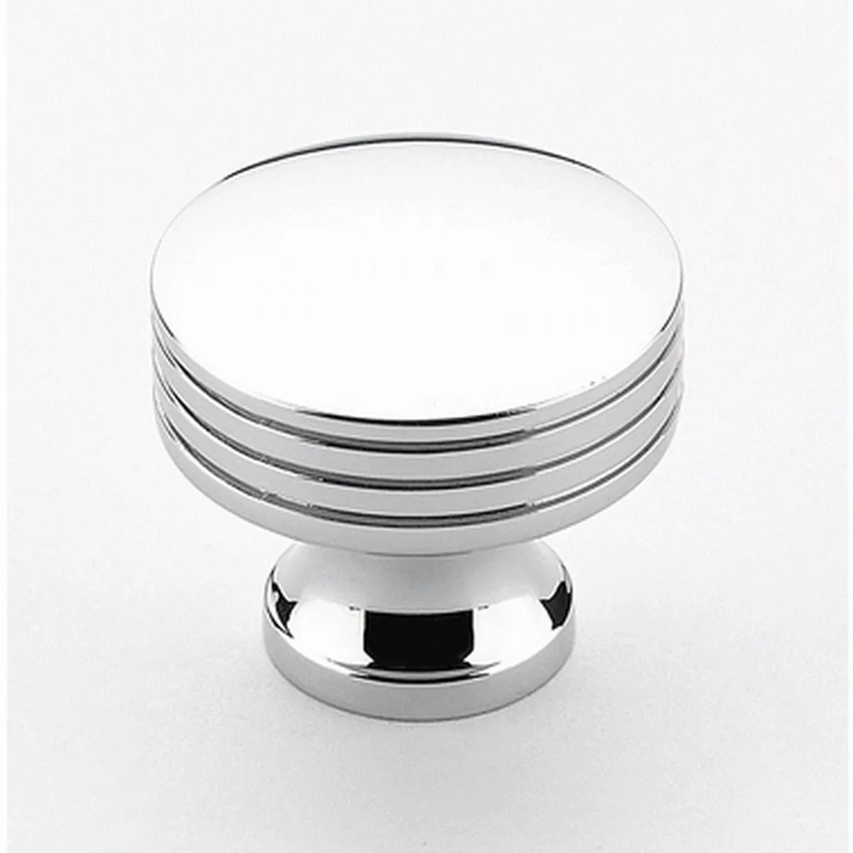 1 1/4 Inch Menlo Park Modern Round Knob (Polished Chrome Finish)
