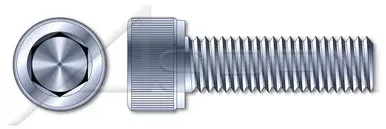 1/2″-13 X 2-1/2″ Hex Socket Head Cap Screws, Part Thread, UNC Coarse Thread, Alloy Steel, Zinc