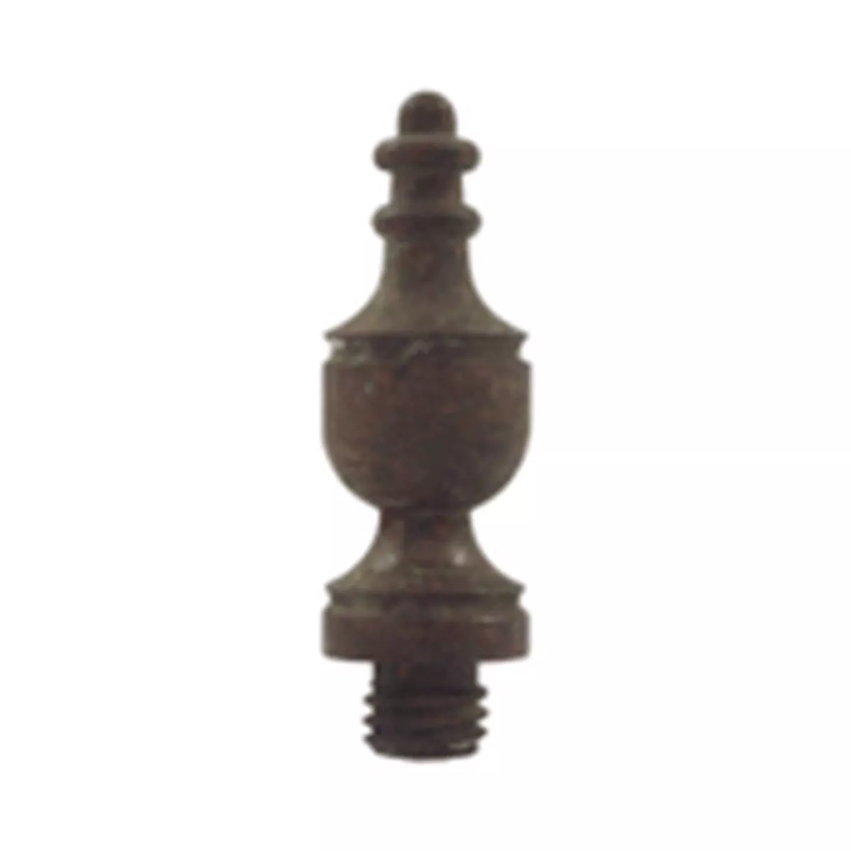 1 3/8 Inch Solid Brass Urn Tip Hinge Finial (Rust Finish)