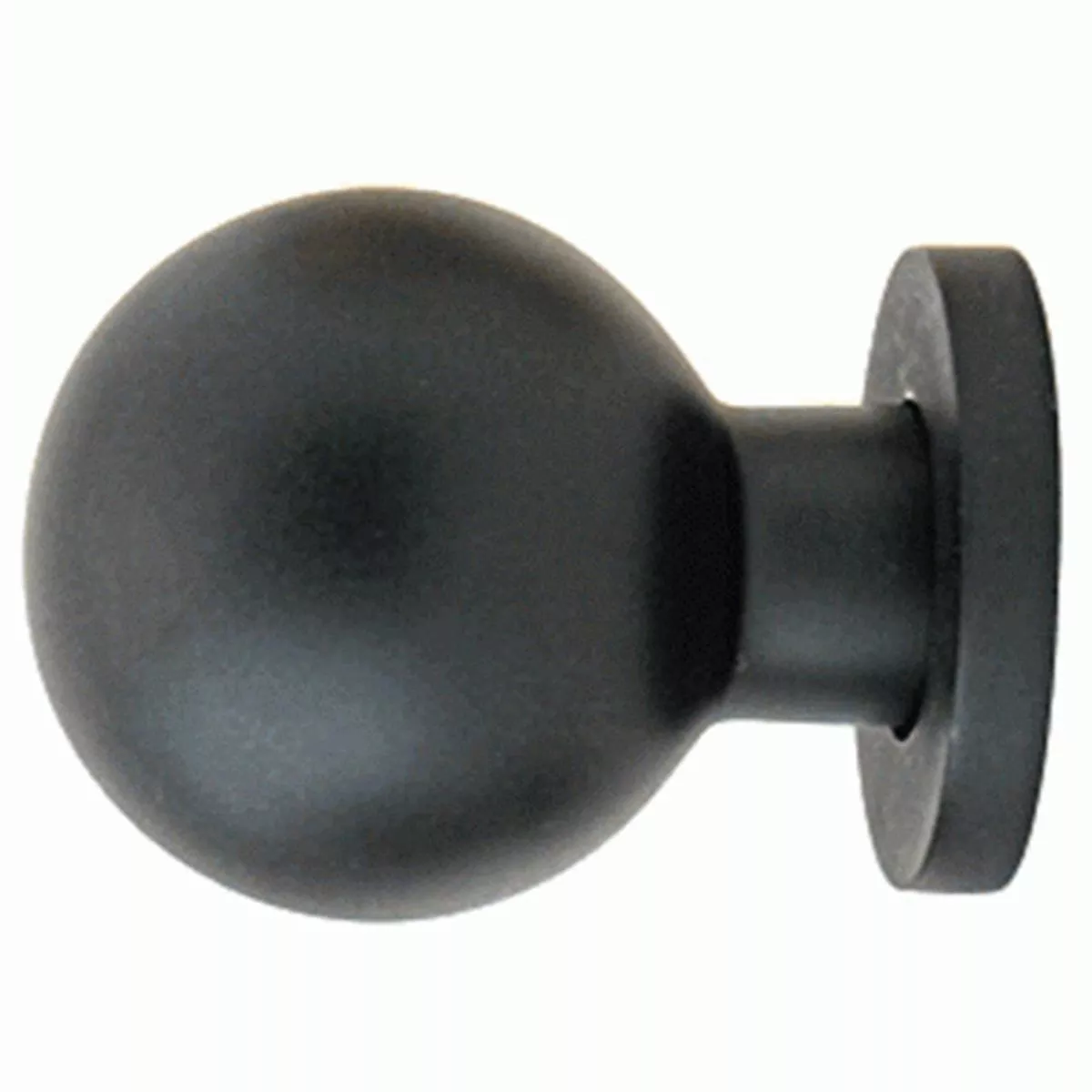 1 Inch Solid Brass Globe Knob (Flat Black Finish)