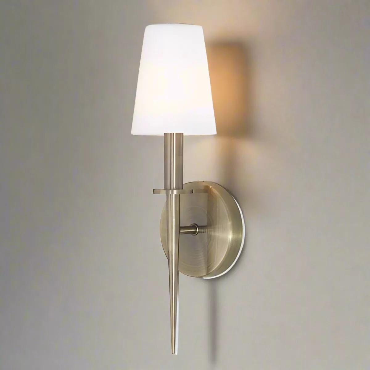 1 Light Antique Brass ADA Wall Sconce