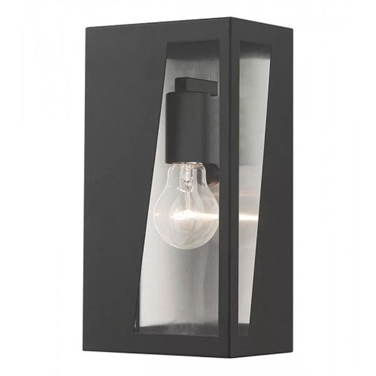 1 Light Black Outdoor Medium ADA Wall Lantern