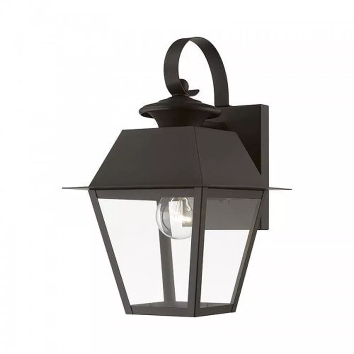 1 Light Bronze Outdoor Small Wall Lantern