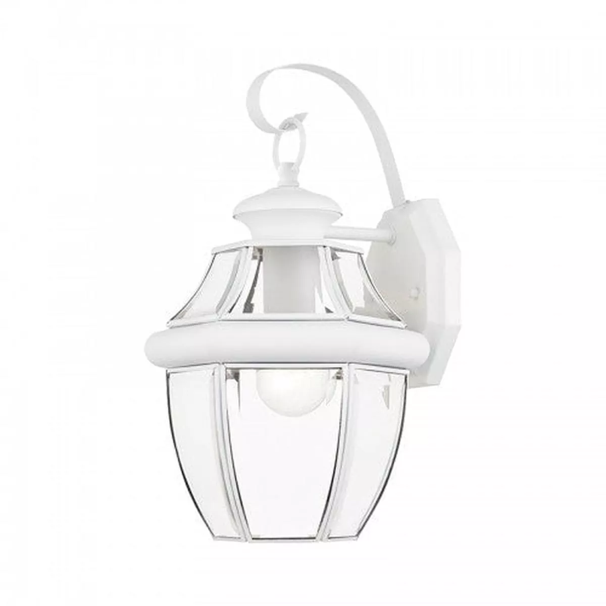 1 Light White Outdoor Wall Lantern
