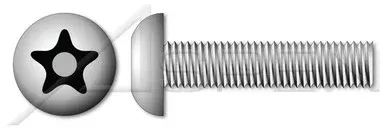 #10-24 X 1-1/4″ Machine Screws, Button Head Tamper-Resistant Torx Plus(r) Pin Drive, Stainless Steel