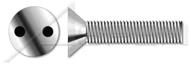#10-24 X 1/2″ Machine Screws, Flat Countersunk Head Tamper-Resistant Drilled Spanner Drive, Stainless Steel, Includes Driver Bit