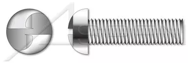 #10-24 X 1/2″ Machine Screws, Round Head Tamper-Resistant One-Way Slotted Drive, Stainless Steel