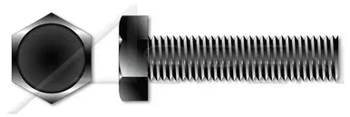 #10-24 X 2″ Machine Screws, Indented Hex Head, Full Thread, Steel, Black Oxide