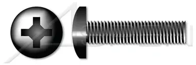 #10-24 X 3-1/2″ Machine Screws, Pan Phillips Drive, Full Thread, 18-8 Stainless Steel, Black Oxide