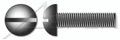 #10-24 X 3/4″ Machine Screws, Round Slot Drive, Full Thread, Steel, Black Zinc