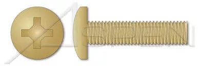 #10-32 X 1″ Machine Screws, Pan Phillips Drive, Fine Thread, Steel, Yellow Cadmium Plating, MS35207, DFARS