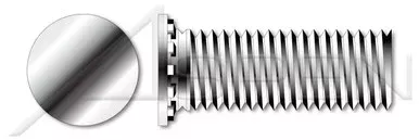 #10-32 X 1″ Self-Clinching Studs, Flush Head Self-Clinching Studs, Full Thread, 303 Stainless Steel