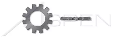 #10 Tooth Lock Washers, External Tooth, Steel