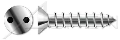 #10 X 1″ Self-Tapping Sheet Metal Screws, Flat Countersunk Head Tamper-Resistant Drilled Spanner Drive, Type “A”, Stainless Steel