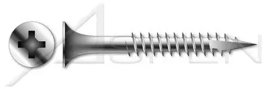 #10 X 2-1/2″ Deck Screws, Bugle Phillips Drive, Type 17 Point, Stainless Steel