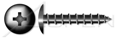 #10 X 3/4″ Self-Tapping Sheet Metal Screws, Type “A”, Truss Phillips Drive, Steel, Black Oxide