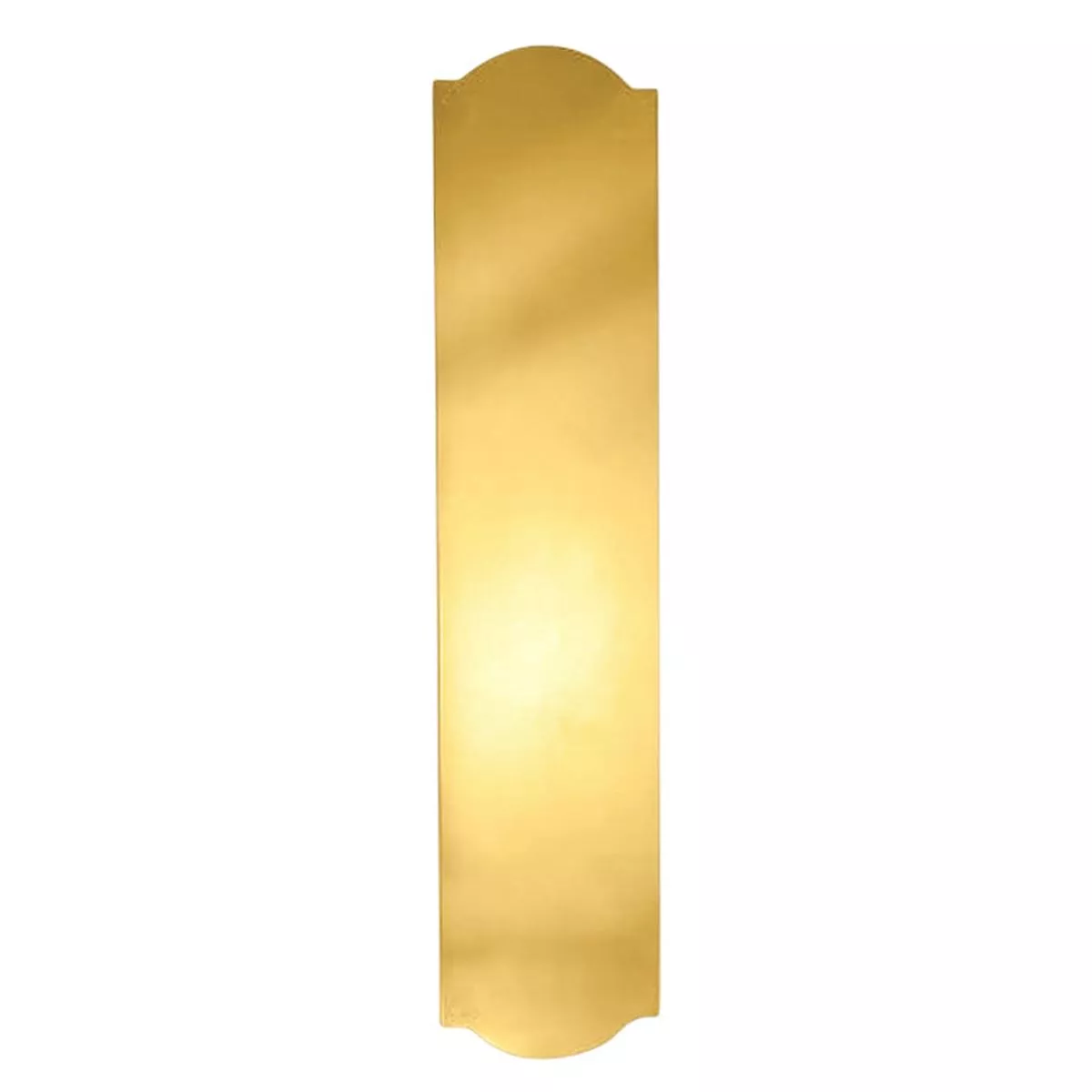 12 Inch Solid Brass Oval Push Plate – Lacquered Brass (Custom)