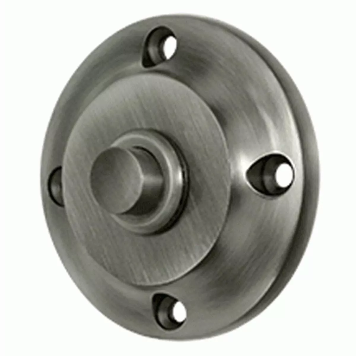 2 1/3 Inch Contemporary Push Button Door Bell (Antique Nickel Finish)