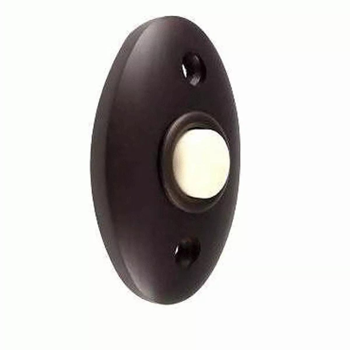 2 3/8 Inch Solid Brass Door Bell Button (Flat Black Finish)