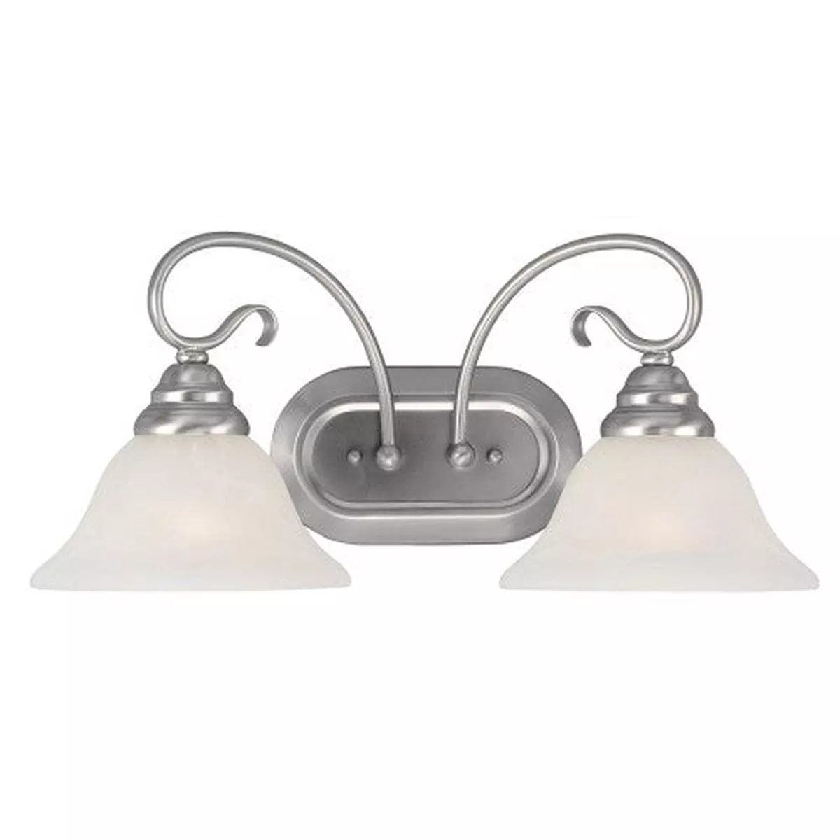 2 Light Brushed Nickel Bath Light