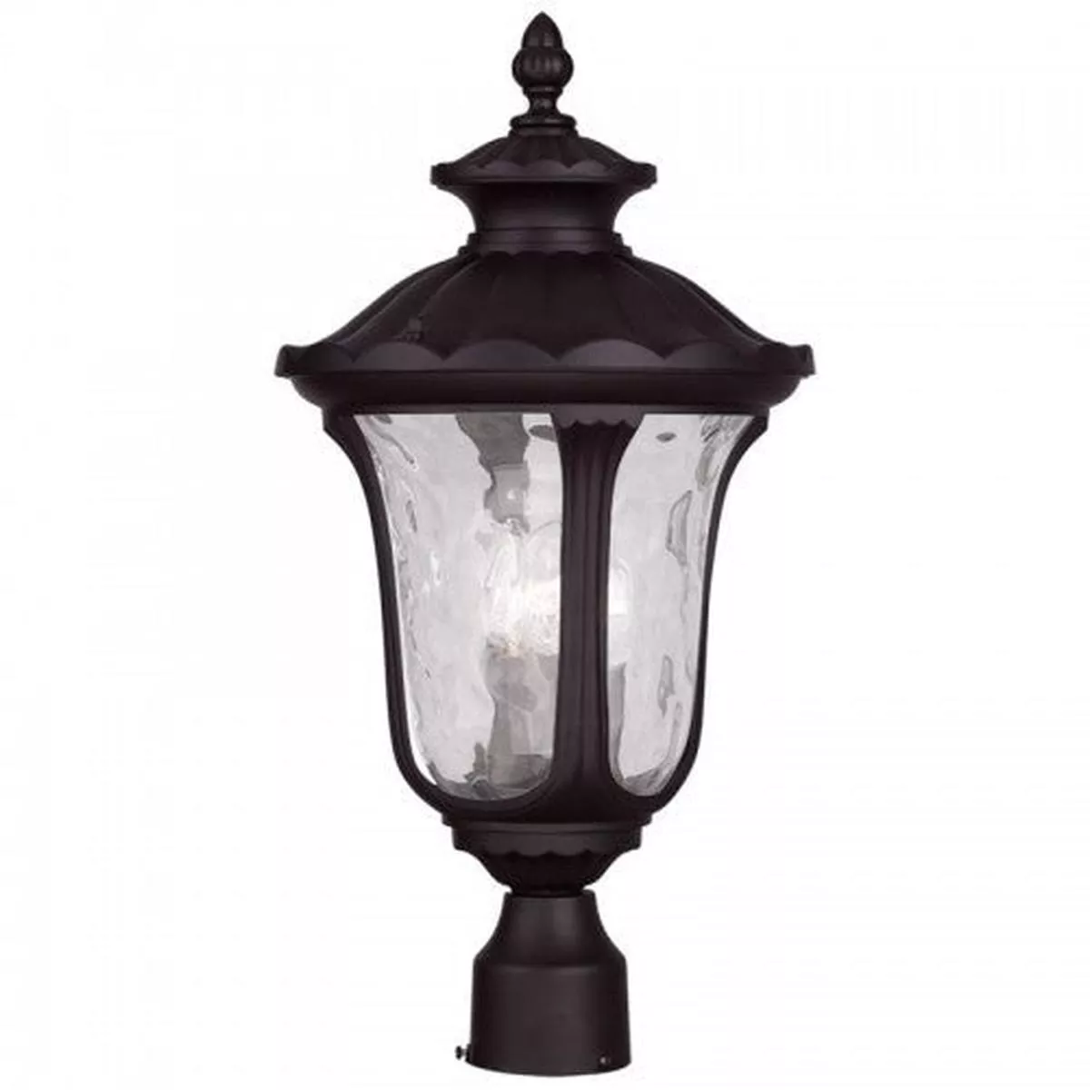 3 Light Bronze Outdoor Post Top Lantern