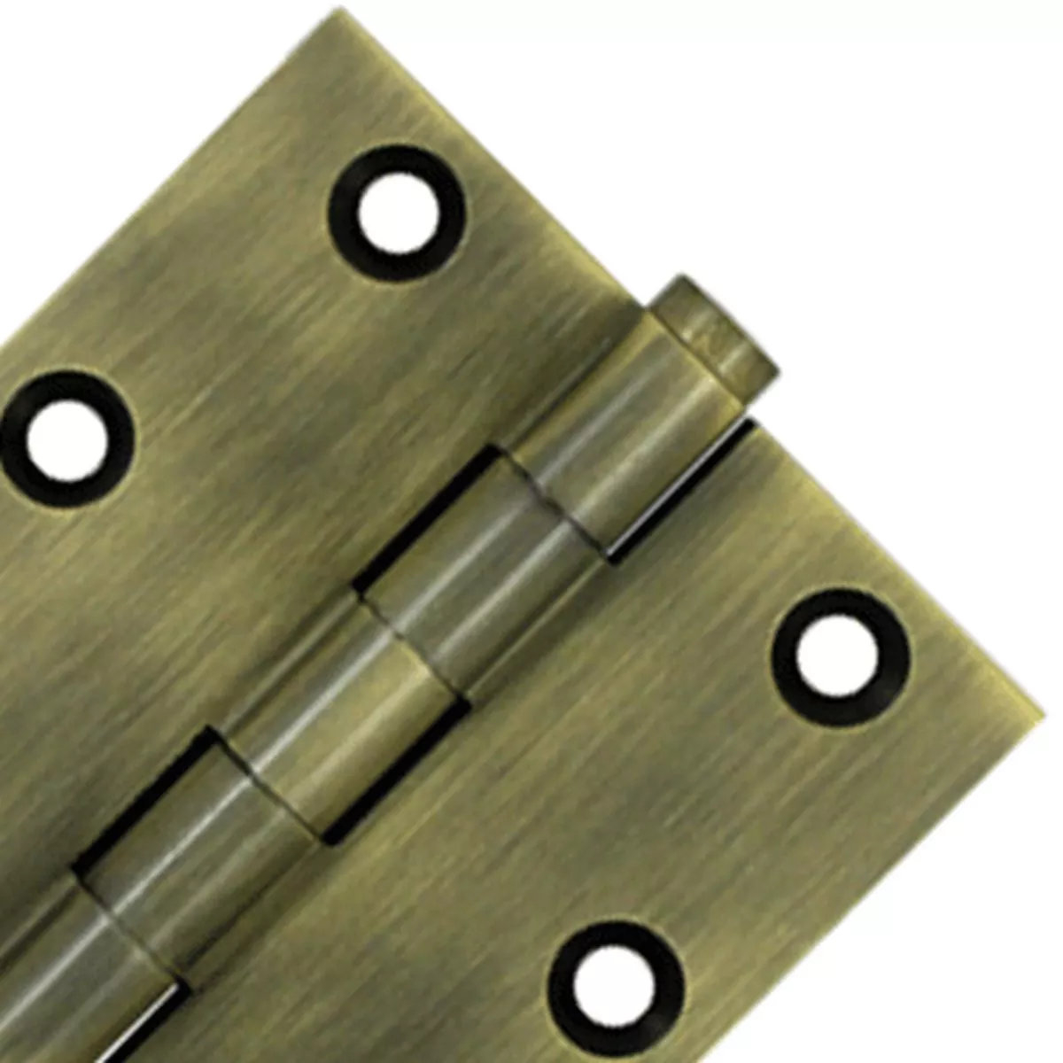 3 X 3 Inch Solid Brass Hinge Interchangeable Finials (Square Corner, Antique Brass Finish)