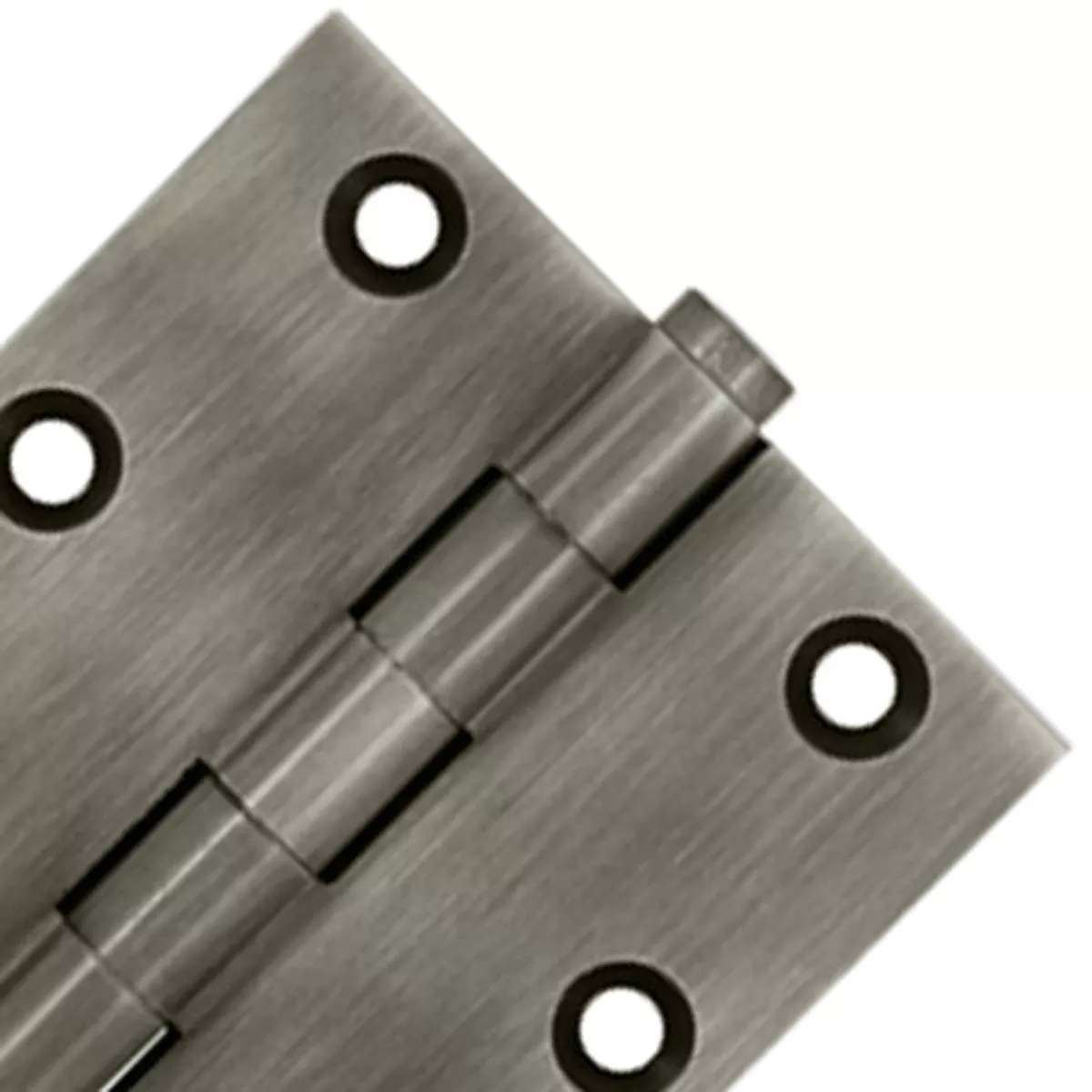 3 X 3 Inch Solid Brass Hinge Interchangeable Finials (Square Corner, Antique Nickel Finish)