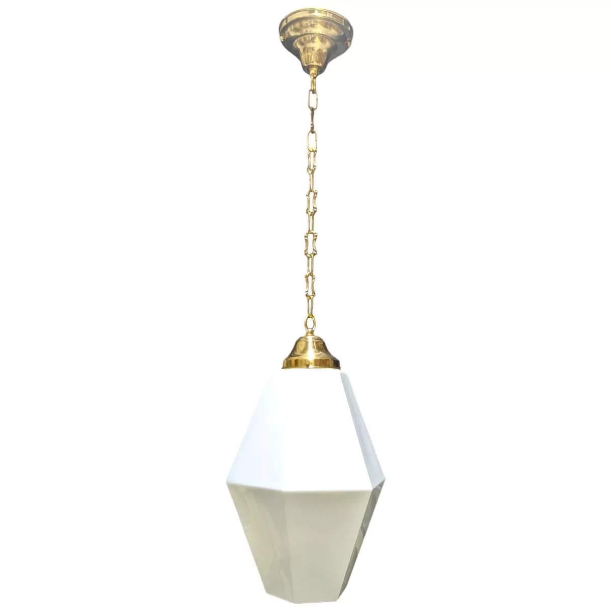 38 1/2 Inch Manhattan Skyscraper Prism Style Chain Light (Polished Brass Finish) – Polished Brass