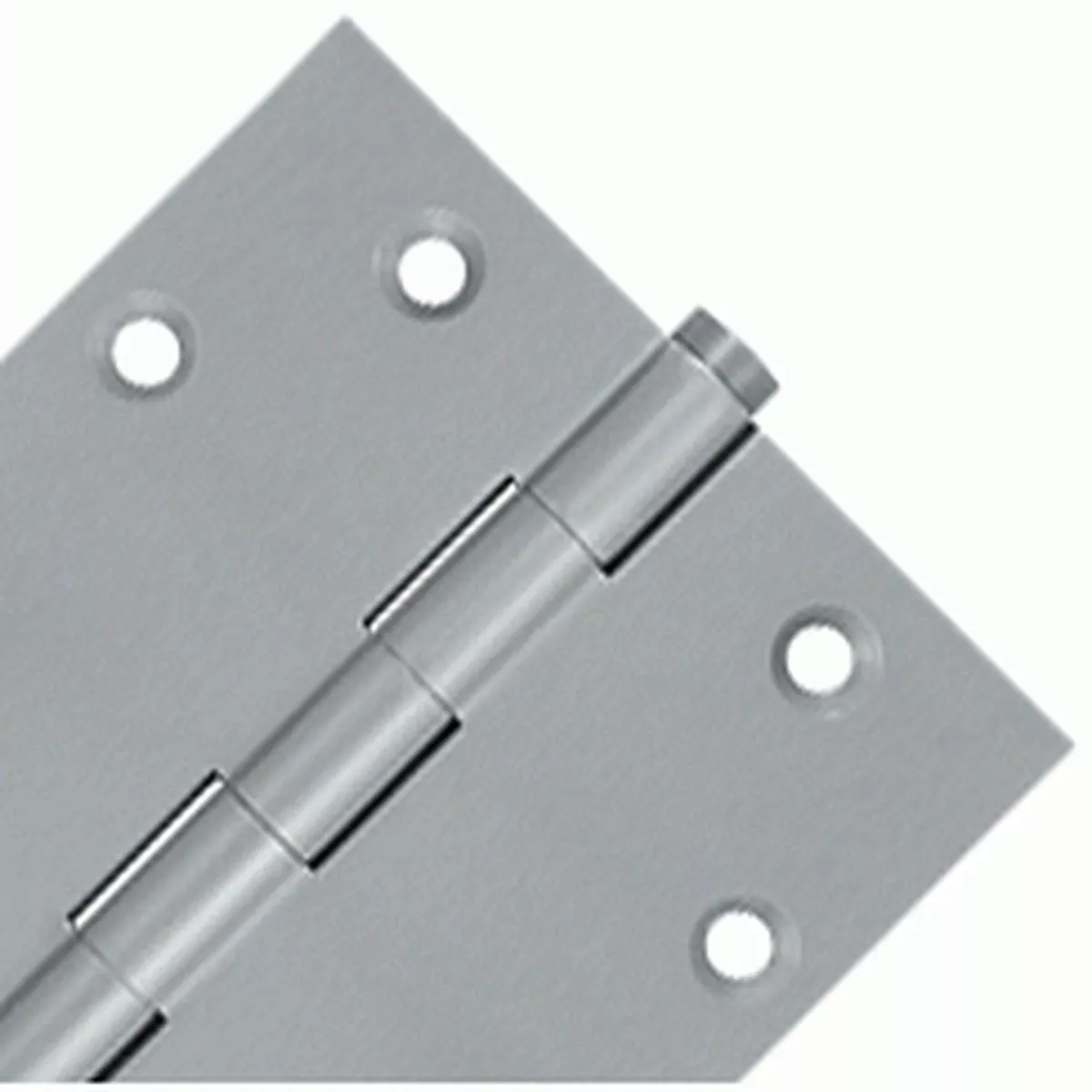 4 1/2 Inch X 4 1/2 Inch Solid Brass Square Hinge Interchangeable Finials (Brushed Chrome Finish)