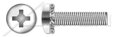 #4-40 X 7/16″ External Tooth Washer SEMS Machine Screws, Pan Phillips Drive, Stainless Steel, Washer Material 410 Stainless Steel