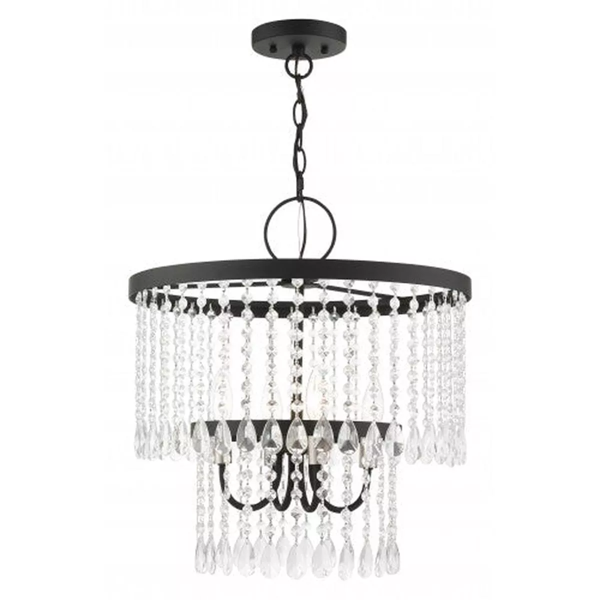 4 Light Black Pendant Chandelier