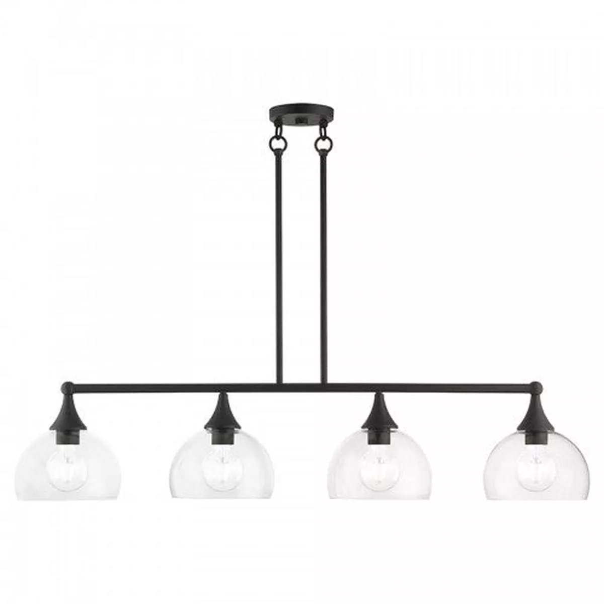 4 Light Bronze Large Linear Chandelier