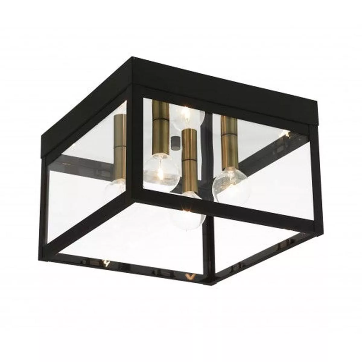 4 Light Bronze Outdoor Ceiling Mount