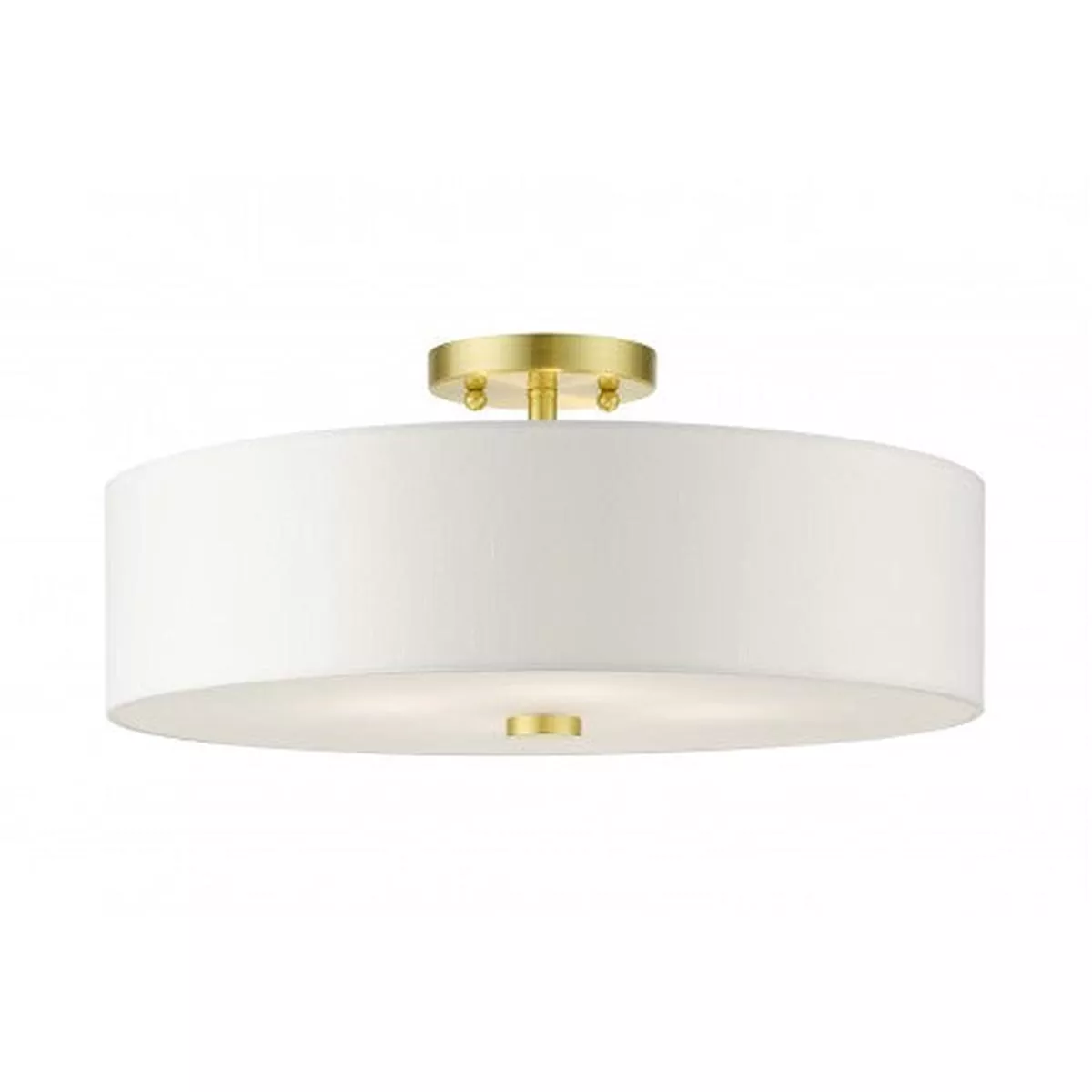 4 Light Satin Brass Semi Flush