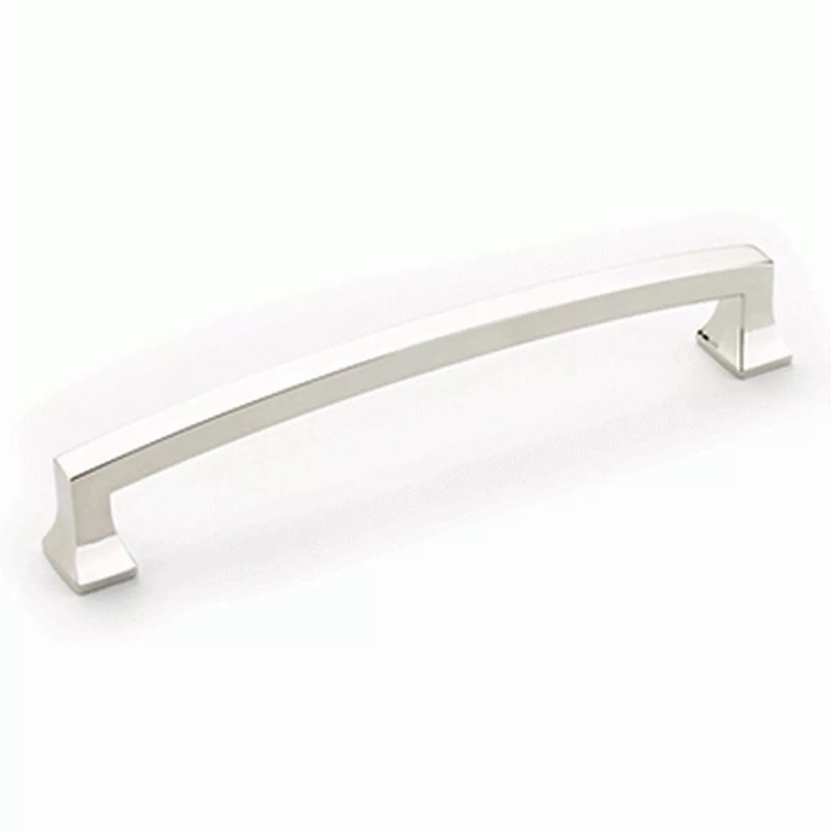 6 1/2 Inch (6 Inch c-c) Menlo Park Pull (Polished Nickel Finish)