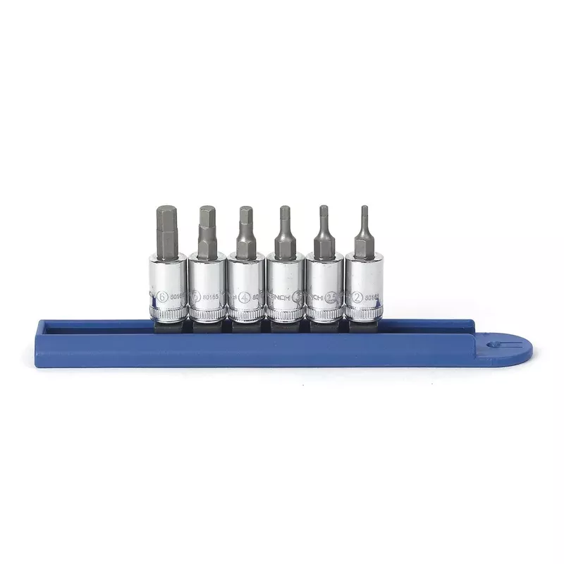 6 Piece 1/4″ Drive Metric Hex Bit Socket Set