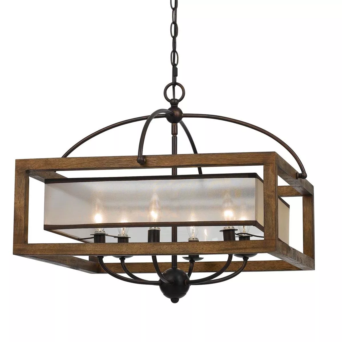 60W X 6 SQUARE CHANDELIER