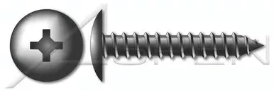 #8-18 X 1″ Self-Tapping Sheet Metal Screws, Type “AB”, Truss Phillips Drive, Steel, Black Zinc