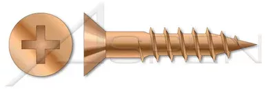 #8 X 1-3/4″ Wood Screws, Flat Frearson Drive, Silicon Bronze