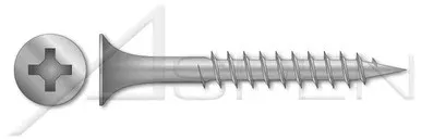 #8 X 3″ Deck Screws, Bugle Phillips Drive, Coarse Thread, Sharp Point, Steel, Dacrotized Finish