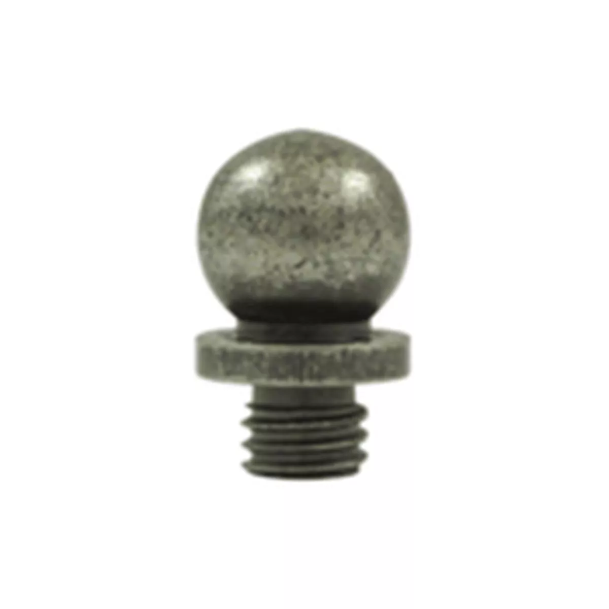 9/16 Inch Solid Brass Ball Tip Hinge Finial (White Bronze Medium Finish)