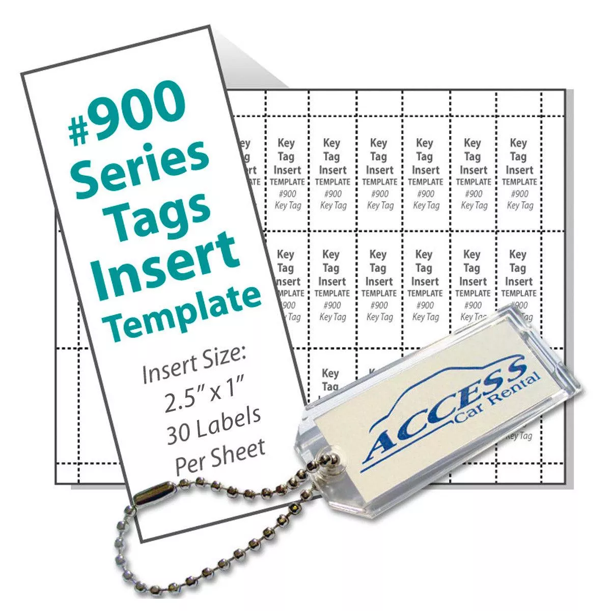 900 Series Vertical Tag Template