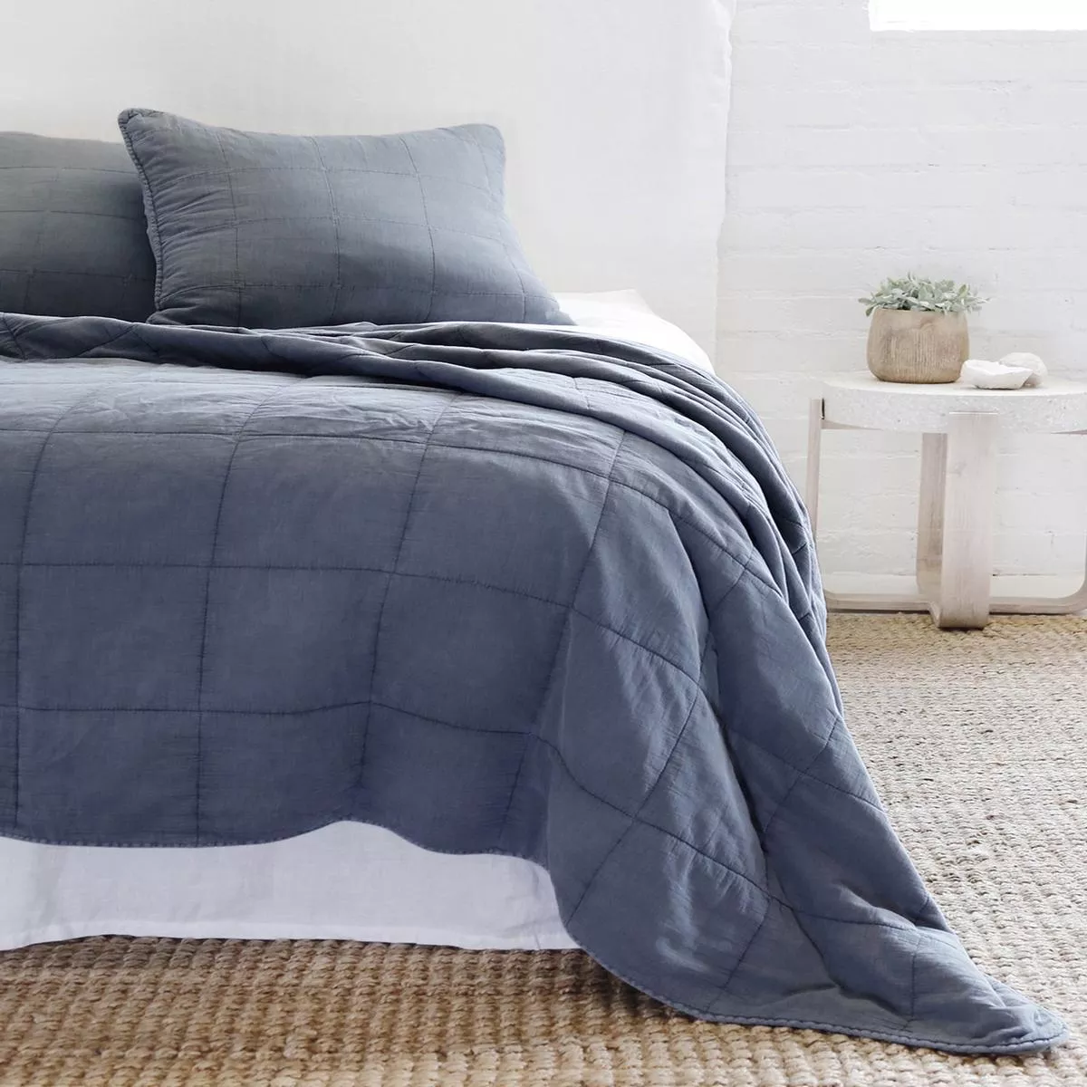 Antwerp Coverlet by Pom Pom at Home – Navy | King