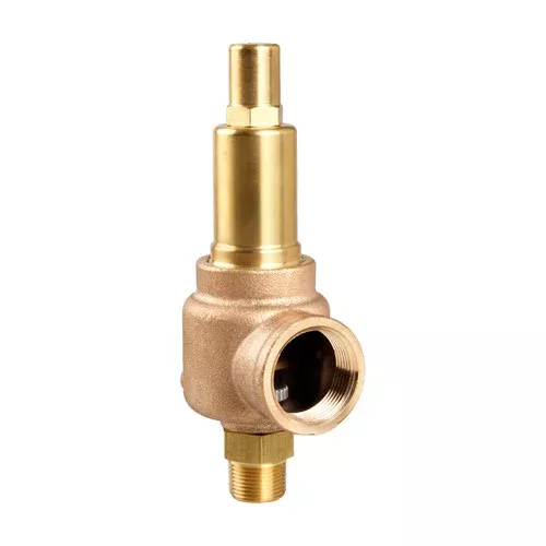Aquatrol 740 Series 1 1/4 in. MNPT x FNPT Brass Air/Gas Safety & Relief Valve, Closed Cap