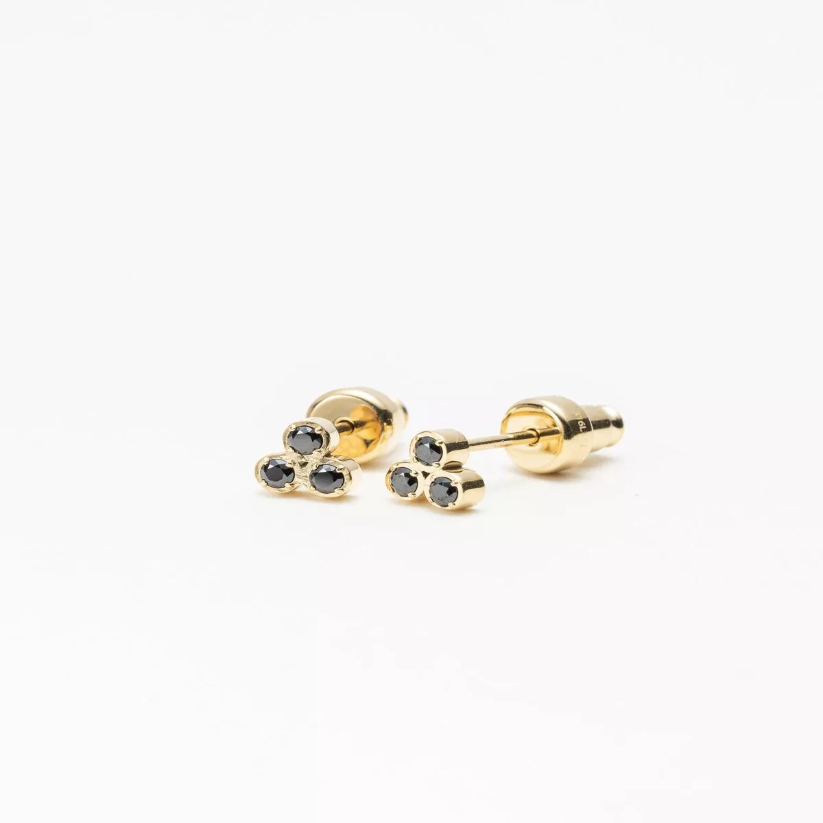 Aster Black Onyx Studs – Gold