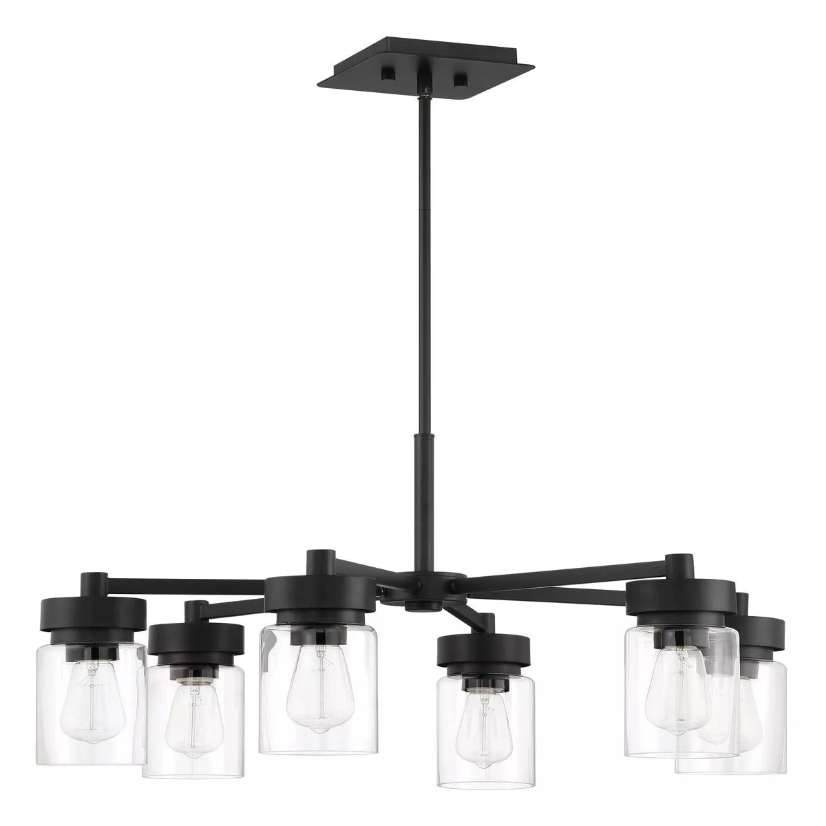 Bennet 6 Light Outdoor Chandelier in Midnight – Default Title