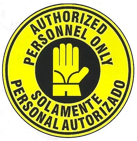 Bilingual, AUTHORIZED PERSONNEL ONLY – Floor Sign