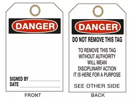 (Blank) DANGER Safety Tag