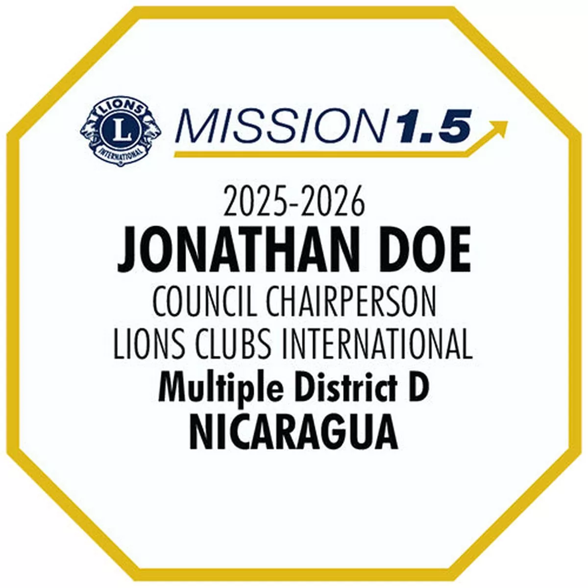 COUNCIL CHAIRPERSON BADGE – MISSION TO GROW – Pin